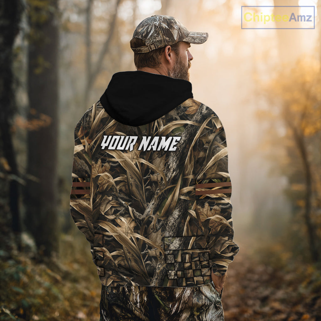 Yellow Lab 3D Shirt Retrieving Mallard Duck, Custom Name Duck Hunting Clothes