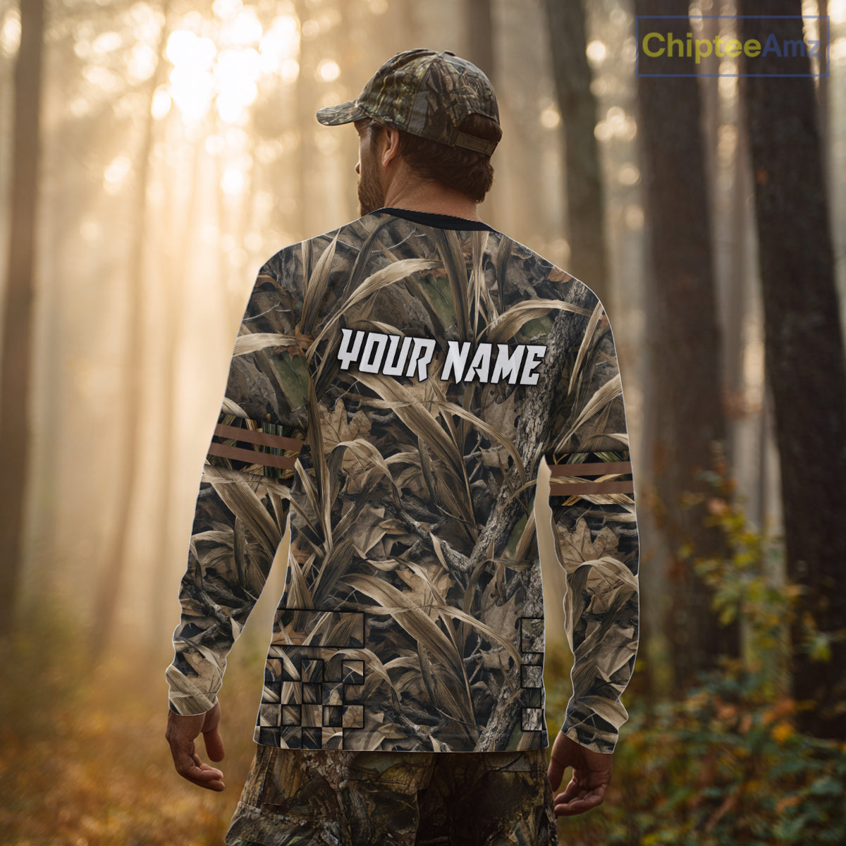 Yellow Lab 3D Shirt Retrieving Mallard Duck, Custom Name Duck Hunting Clothes