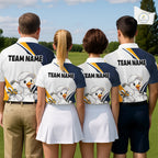 Funny Cartoon Duck Golf Polo Shirt Personalised Team Duck Apparel