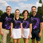 Purple Grim Reaper Golf Polo Shirt – Personalized Team Name Gothic Golf Jersey