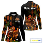 Turkey Golf Shirt, Funny Thanksgiving Golf Top, Custom Team Name Shirt