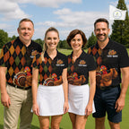 Turkey Golf Shirt, Funny Thanksgiving Golf Top, Custom Team Name Shirt