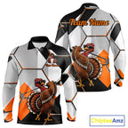 Personalized Thanksgiving Golf Shirt, Funny Team Golf Apparel, Custom Turkey Golf Polo Shirt