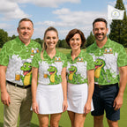 Custom Funny Alligator Drinking Beer Golf Polo Shirt Personalized Team Uniform