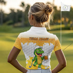 Custom Funny Alligator Drinking Beer Golf Polo Shirt Personalized Team Uniform