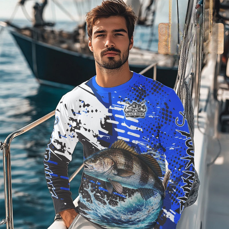 Personalized Black Drum Fishing Jerseys For Fishing Team, Tournament Fishing Shirts
