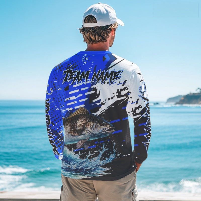 Personalized Black Drum Fishing Jerseys For Fishing Team, Tournament Fishing Shirts