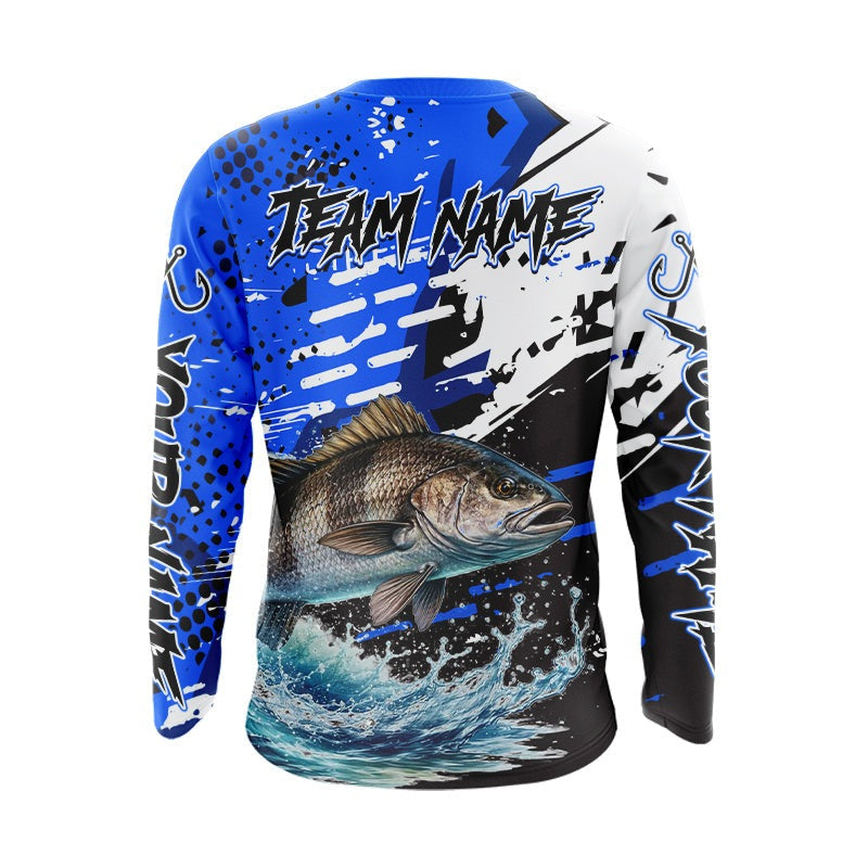 Personalized Black Drum Fishing Jerseys For Fishing Team, Tournament Fishing Shirts