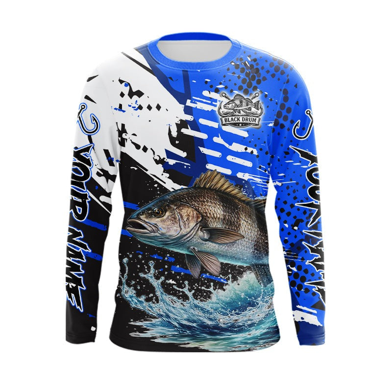 Personalized Black Drum Fishing Jerseys For Fishing Team, Tournament Fishing Shirts
