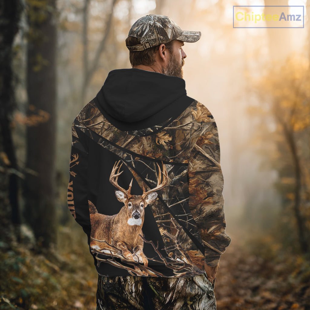 Whitetail Deer Hunting Fall Camo Shirts, Best Gift Ideas for Hunter