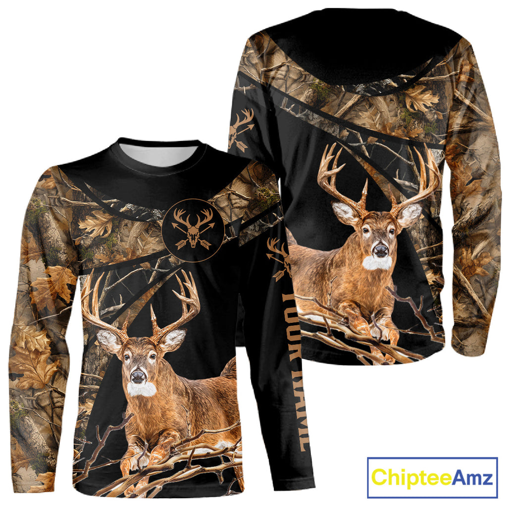 Whitetail Deer Hunting Fall Camo Shirts, Best Gift Ideas for Hunter
