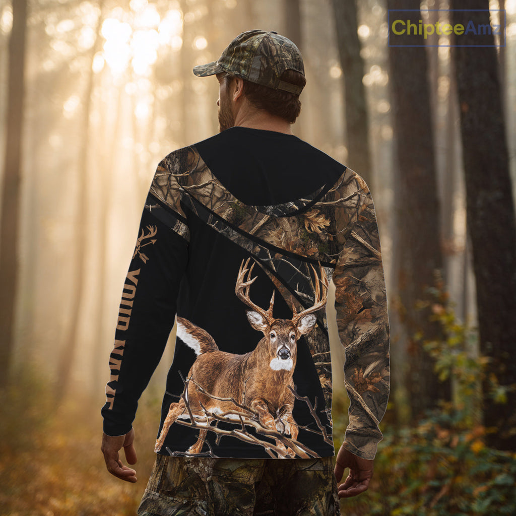 Whitetail Deer Hunting Fall Camo Shirts, Best Gift Ideas for Hunter