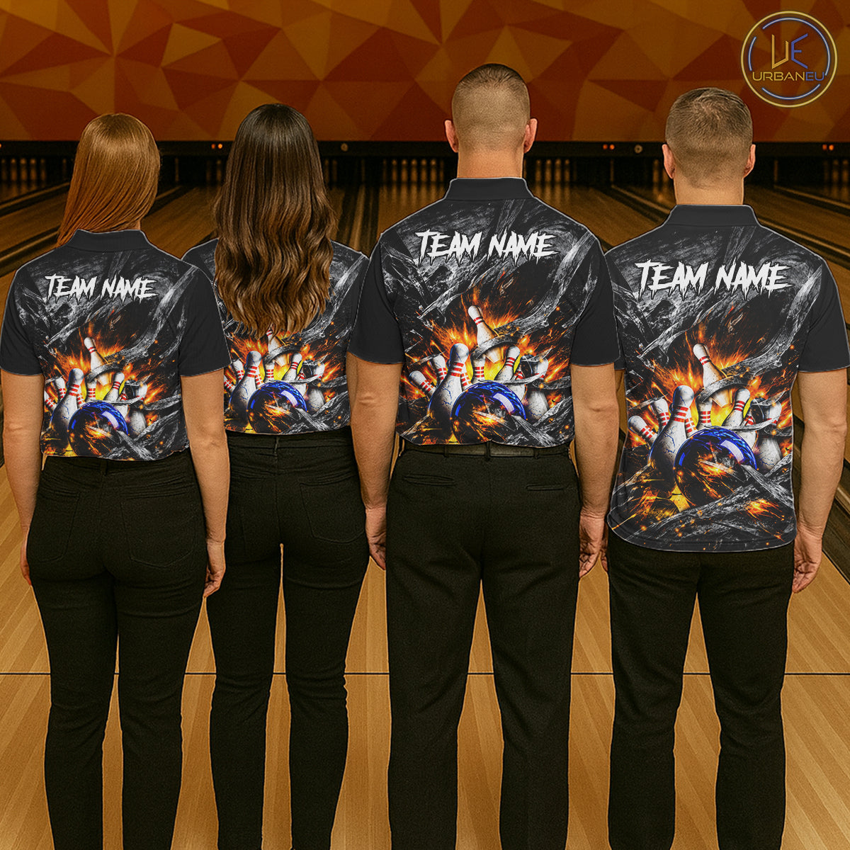 Custom Gray And Orange Flame Bowling Jerseys, Bowling League Shirt Bowlers Jerseys