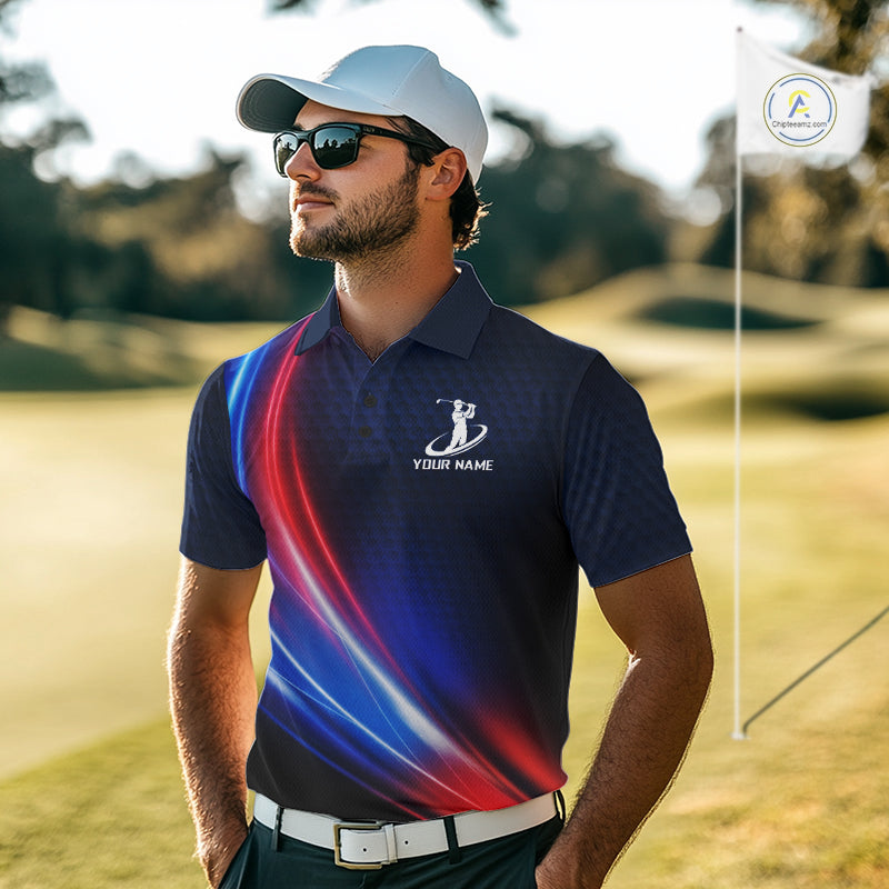 Custom Red Blue Golf Polo Shirts Personalized Golf Gifts, Team Golf Shirts