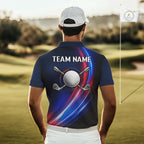 Custom Red Blue Golf Polo Shirts Personalized Golf Gifts, Team Golf Shirts