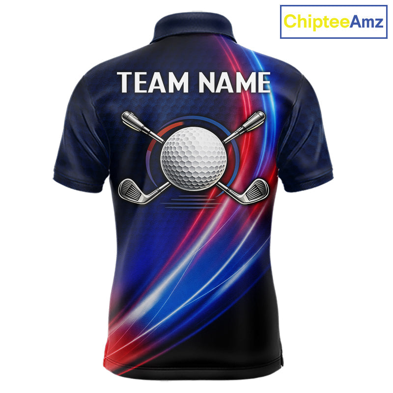 Custom Red Blue Golf Polo Shirts Personalized Golf Gifts, Team Golf Shirts