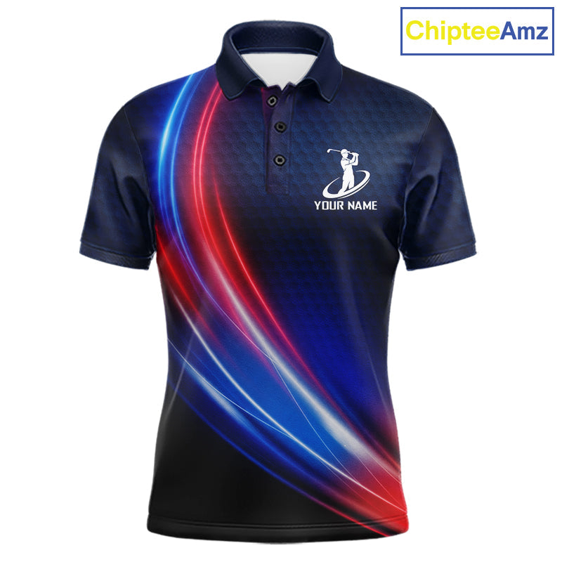 Custom Red Blue Golf Polo Shirts Personalized Golf Gifts, Team Golf Shirts