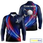 Custom Red Blue Golf Polo Shirts Personalized Golf Gifts, Team Golf Shirts