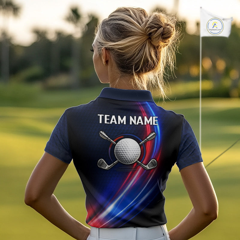 Custom Red Blue Golf Polo Shirts Personalized Golf Gifts, Team Golf Shirts