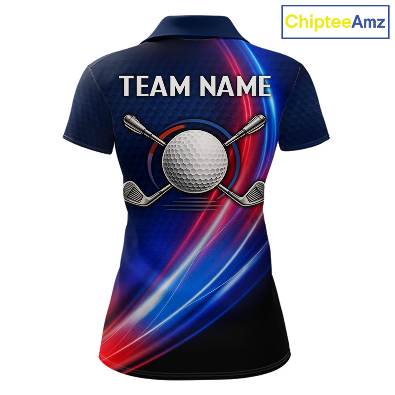 Custom Red Blue Golf Polo Shirts Personalized Golf Gifts, Team Golf Shirts