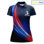 Custom Red Blue Golf Polo Shirts Personalized Golf Gifts, Team Golf Shirts