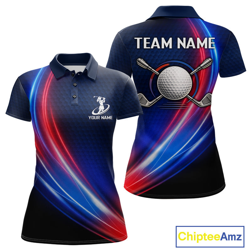 Custom Red Blue Golf Polo Shirts Personalized Golf Gifts, Team Golf Shirts