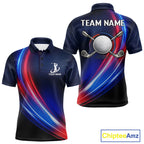 Custom Red Blue Golf Polo Shirts Personalized Golf Gifts, Team Golf Shirts