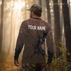 Brown Camo Boar Hunting 3D All Over Printed Shirts, Custom Boar Hunting Outfit, Hunting Gifts