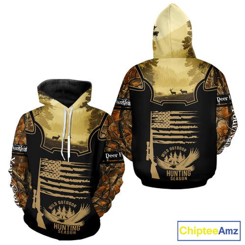 Custom Deer Hunting Season Camo Shirt, Hunting Apparel for Deer Hunters, Hunting Gifts