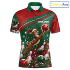 Christmas Deer Bowling Shirts Custom Christmas Bowling Team Jerseys, Xmas Bowler Gift