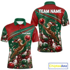Christmas Deer Bowling Shirts Custom Christmas Bowling Team Jerseys, Xmas Bowler Gift