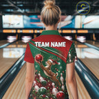 Christmas Deer Bowling Shirts Custom Christmas Bowling Team Jerseys, Xmas Bowler Gift