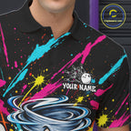 Personalized Colorful Tornado Funny Bowling Shirt Custom Bowling Team Jersey