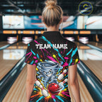 Personalized Colorful Tornado Funny Bowling Shirt Custom Bowling Team Jersey
