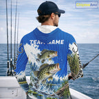 Custom Crappie Fishing Performance Long Sleeve Hooded Fishing Shirt, Crappie Fishing Jerseys