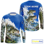 Custom Crappie Fishing Performance Long Sleeve Fishing Shirt, Crappie Fishing Jerseys
