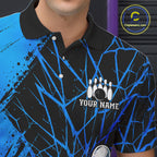 Blue Bowling Shirt Personalized Bowling Team Jersey Bowling Polo & 1/4 Zip Shirts