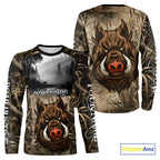 Boar Hunting Camouflage 3D All Over Printed Shirts, Boar Hunting Camo Shirt