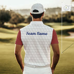 Funny Golf Balls Pattern Golf Polo Shirts Custom Name Golf Apparel