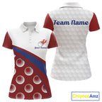 Funny Golf Balls Pattern Golf Polo Shirts Custom Name Golf Apparel