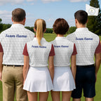 Funny Golf Balls Pattern Golf Polo Shirts Custom Name Golf Apparel