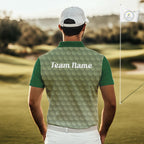 Funny Golf Balls Pattern Golf Polo Shirts Custom Name Golf Apparel