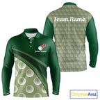 Funny Golf Balls Pattern Golf Polo Shirts Custom Name Golf Apparel