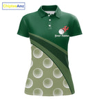 Funny Golf Balls Pattern Golf Polo Shirts Custom Name Golf Apparel