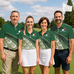 Funny Golf Balls Pattern Golf Polo Shirts Custom Name Golf Apparel