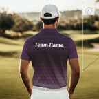 Funny Golf Balls Pattern Golf Polo Shirts Custom Name Golf Apparel