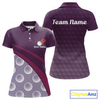 Funny Golf Balls Pattern Golf Polo Shirts Custom Name Golf Apparel