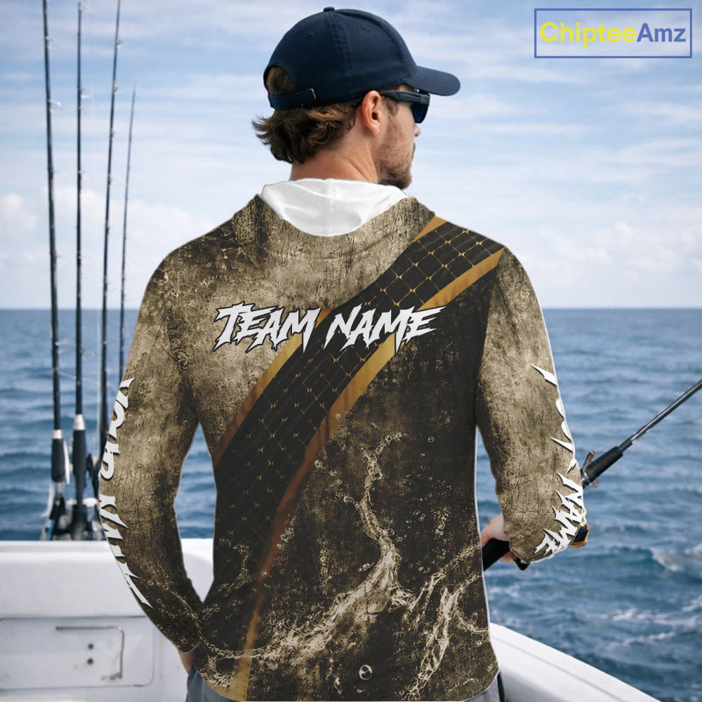 Peacock Bass Long Sleeve Hooded Fishing Shirts Personalized Peacock Bass Fishing Team Jerseys