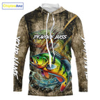 Peacock Bass Long Sleeve Hooded Fishing Shirts Personalized Peacock Bass Fishing Team Jerseys