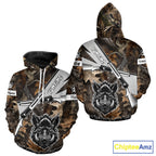 Wild Boar Hunting Rifle Vector 3D Printed Custom Name Shirts, Boar Hunting Clothing, Hunting Gifts
